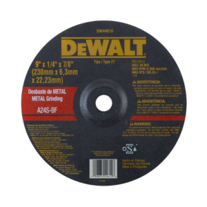 DISCO DE DEBASTE 9″ X 1/4″ 6.3MM DEWALT