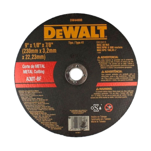 DISCO DE CORTE 9″ X 1/8″ X 7/8″ DEWALT