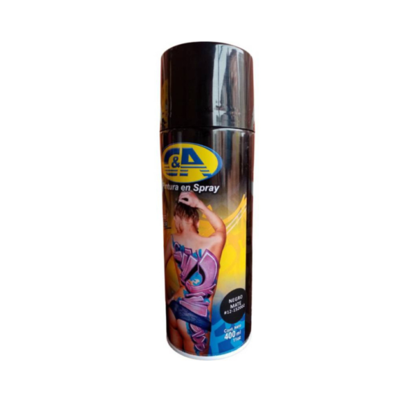 PINTURA SPRAY C&A NEGRO MATE #12 - 152002