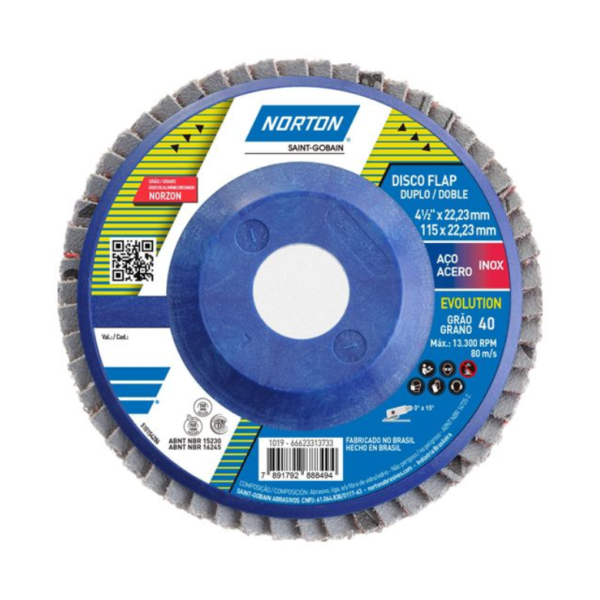 DISCO FLAP 4 1/2 * 7/8 GRANO 60  NORTON