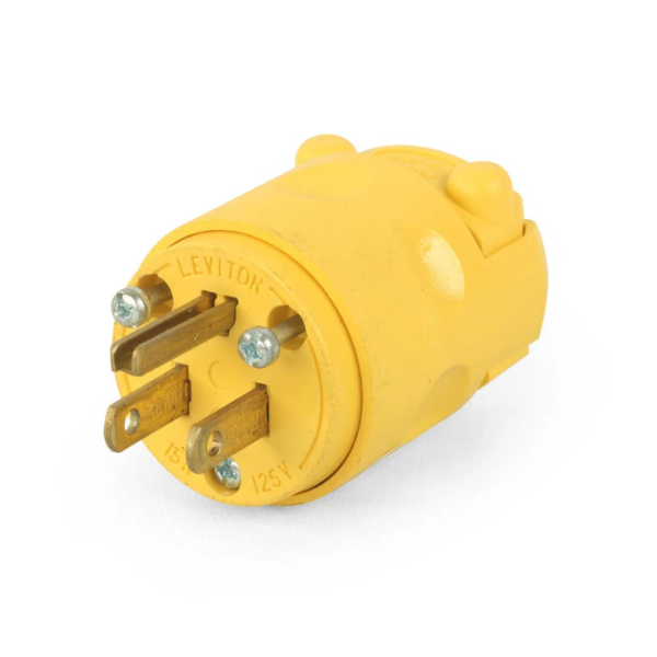 ENCHUFE 15A 125V L/T PVC AMARILLO LEVITON