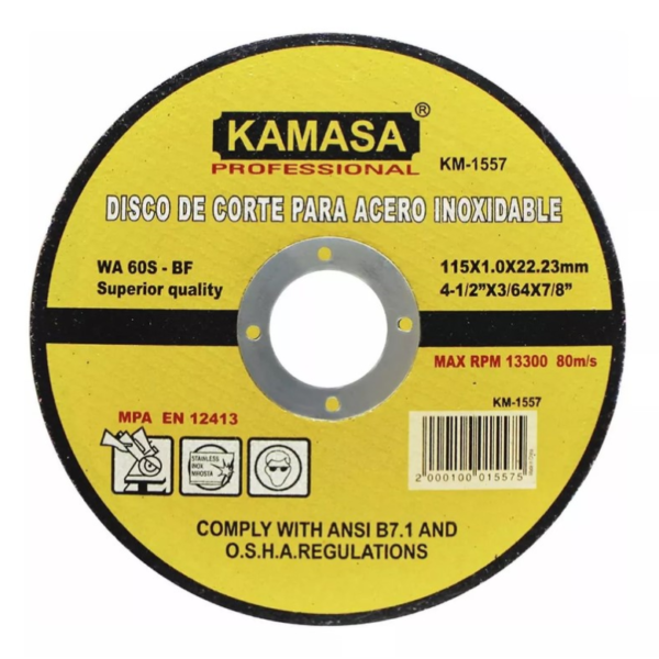 DISCO CORTE 4 1/2 * 3/64 * 7/8 KAMASA